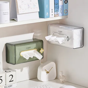 Креативная коробка для салфеток Без перфорации, Настенное Бумажное полотенце, Ящик для хранения салфеток, Органайзер для бумаги на кухне, в ванной комнате