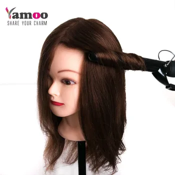 Куклы с настоящими волосами для парикмахеров, тренировочная головка с настоящими волосами, профессиональная голова манекена, которую можно завивать