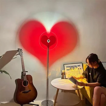 Лампа Sunset Led Проектор В форме Влюбленного Сердца Ночник Гостиная Бар Кафе Магазин Романтический Фон Украшение стен