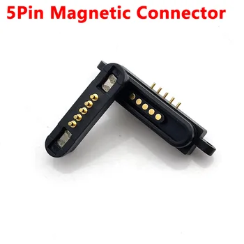 Магнитный разъем Pogo Pin 1 шт. 5-контактный водонепроницаемый подпружиненный контакт для подключения кабеля передачи данных с высоким током зонд