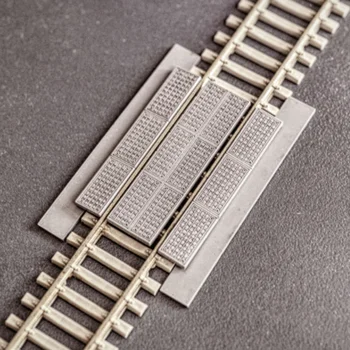 Масштабная модель здания 1/87 HO, Модель железнодорожного переезда, Миниатюрная коллекция Сцен с поездом, пейзаж с песочным столом для подарка