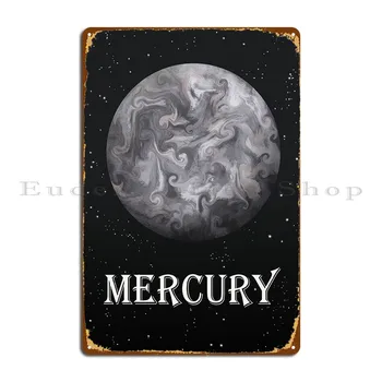 Меркурий Первая планета Металлические знаки Настенный персонаж Cinema Create Club Жестяная вывеска плакат