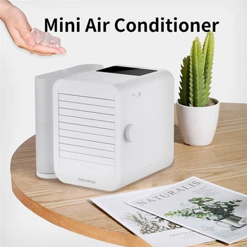 Мини-Кондиционер Microhoo 3 В 1 Настольный Вентилятор Водяного Охлаждения, Вентилятор С Сенсорным Экраном, Таймер, Увлажнитель Воздуха Для Дома