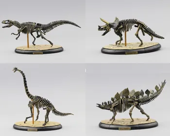 Мир юрского периода Скелет брахиозавра Ископаемое ПВХ сборка Игрушки-динозавры Модель Фигурки Лучший подарок