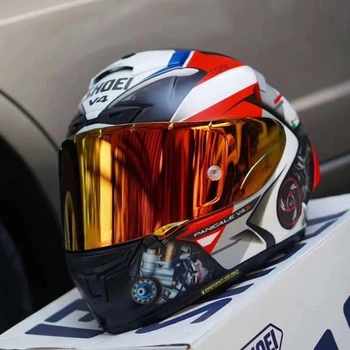 Мотоциклетный шлем X-Spirit III Panigale V4, красный шлем, X-Четырнадцать, Белый Муравей, Спортивный гоночный шлем, Мотоциклетный шлем