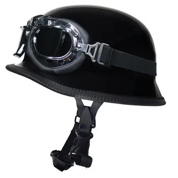 Мотоциклетный шлем в немецком стиле времен Второй мировой войны capacetes с открытым лицом в стиле ретро cascos para moto