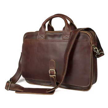 Мужская сумка-портфель Ручной работы из натуральной кожи, повседневная рабочая сумка из натуральной кожи, Офисная Мужская деловая сумка, Двойной слой