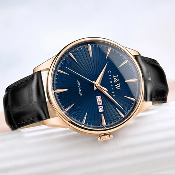 Мужские часы Montre homme 2021 I & W, лучший бренд Класса Люкс, Автоматические механические часы, Мужские Деловые наручные часы MIYOTA из сапфировой кожи