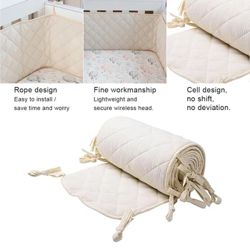 Накидки для детской коляски, однотонная сменная подушка для кроватки, протектор для кроватки