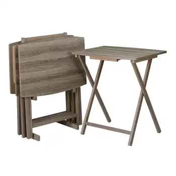 настольный набор с подносом размером 5шт XL, Деревенский Серый Многофункциональный Складной стол для кемпинга на открытом воздухе