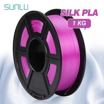 Нить SUNLU PLA SILK 3D 1,75 мм 1 кг Без пузырьков, близкая к ШЕЛКУ, Без пузырьков, нетоксичная, Экологически чистая, без запаха