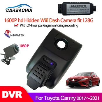 НОВИНКА! Автомобильный видеорегистратор Wifi видеорегистратор Dash Cam камера для Toyota Camry 2017 2018 ~ 2020 2021 Ночного видения Full hd 1600P высокого качества
