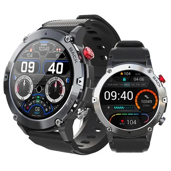 Новые военные Смарт-часы C21 Мужские Bluetooth Вызов Фитнес-трекер 5ATM Водонепроницаемые спортивные наручные смарт-часы для iPhone Android Phone