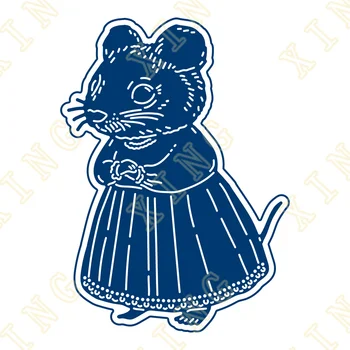 Новые Металлические режущие штампы Dainty Mouse для поделок в стиле Скрапбукинг, Штампы для Вырезания Трафаретов, Шаблон для Фотоальбома, украшение ручной работы