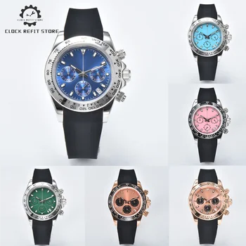 Новые мужские часы Panda Eye, 12 стилей, сапфировые, с датой, водонепроницаемые, VK63, каучуковый ремешок