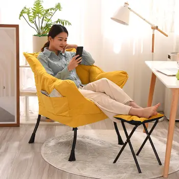 Новые стулья для гостиной Ленивый диван-кресло для отдыха Домашний диван-кресло с табуреткой для ног Спальня Домашнее удобное офисное кресло