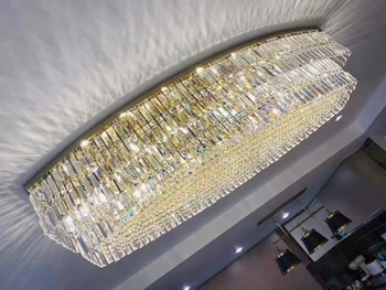 Новый дизайн хрустальная люстра островная гостиная декоративное освещение гостиная столовая светильники на заказ