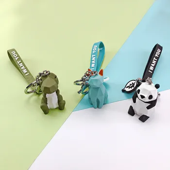 Новый Модный Стерео Милый брелок с динозавром, брелок для ключей, Панда, Коала, Лиса, брелок с несколькими животными, Мультяшная сумка для мобильного телефона, забавный Кулон