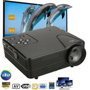 Новый портативный мини светодиодный проектор HD-видео для домашнего кинотеатра, мультимедийные кинопроекторы, совместимые с HDMI, медиаплеер Portatil