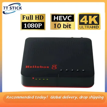 Новый ресивер Hellobox 8 спутниковый DVB-T2 DVB S2 Combo TV Box Тюнер Поддерживает воспроизведение ТВ на телефоне Спутниковый телевизионный ресивер DVB S2X H.265