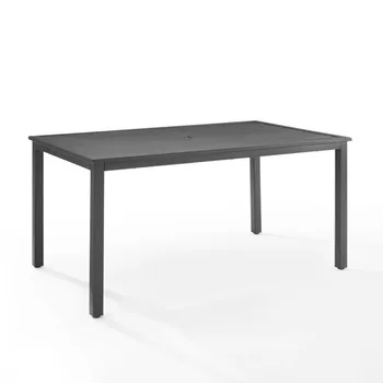 Обеденный стол Hansen Outdoor из металла - матовый черный