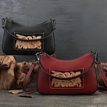 Однотонная роскошная сумка-тоут, модные высококачественные кожаные женские дизайнерские сумки для пельменей, дамская сумочка ручной работы в стиле ретро