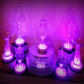 Перезаряжаемая настольная лампа под вазу Круглого цвета RGB со светодиодной подсветкой с пультом дистанционного управления для украшения свадебной сцены
