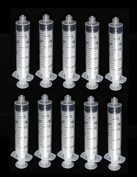 пластиковый одноразовый шприц-инъектор Luer Lock Объемом 20 мл, Шприцы для дозирования питательных веществ, Стерильные, в индивидуальной упаковке
