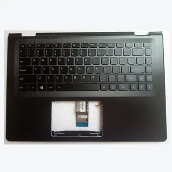 Подержанная клавиатура для ноутбука с подставкой для рук в США Для lenovo YOGA 500-14IBD 3-1470 3-1435 Flex Верхний регистр Flex 3-1470 с подсветкой КРЫШКИ клавиатуры