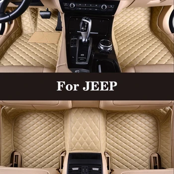 Полностью объемный кожаный автомобильный коврик для JEEP Commander (5 мест) Салон автомобиля Cherokee Compass Renegade автомобильные аксессуары