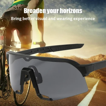 Поляризованные Фотохромные Велосипедные солнцезащитные очки для мужчин и женщин, велосипедные очки для верховой езды, Ветрозащитные солнцезащитные очки UV400, спортивные очки на открытом воздухе