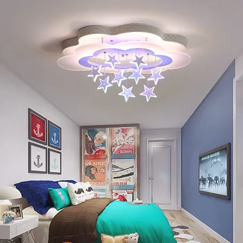 Потолочный светильник в виде звездного облака для детской комнаты, спальня принцессы для девочек, Гостиная, кабинет