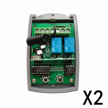Приемник дистанционного управления открыванием гаражных ворот постоянного тока 2pcs12V-24V для 433 МГц с фиксированным кодом и подвижным кодом 433,92 МГц