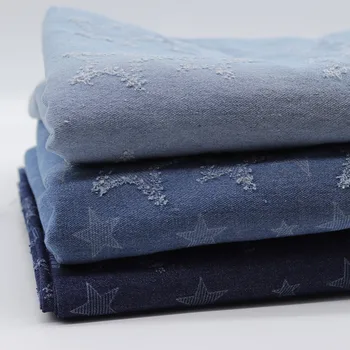 Промытая Джинсовая ткань Ткань с мягкой печатью Джинсовая ткань Diy Одежда ручной работы Ткань для одежды Джинсовая ткань