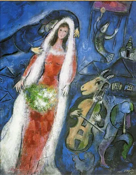 Репродукция картины маслом на льняном холсте, Марк Шагал, 100% ручная работа