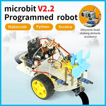 робот для программирования microbit, умный автомобиль, подростковый графический набор Python, акрил