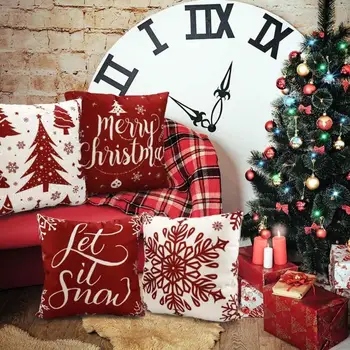 Рождественская наволочка Navidad, Рождественское украшение для дома, Рождественский Ноэль, Рождественская подушка в виде Снежинки, Подарок на Новый год 2022