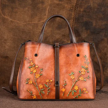 Роскошные Сумки, женские сумки, Дизайнерская Модная сумка-тоут с цветочным рисунком, Женские сумки на плечо из натуральной кожи для женщин, сумка Bolsa