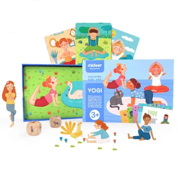 Семейная Йога-Игра На Гибкость, Баланс, Карточки С Позами Для Йоги, Визуальный Фитнес Для Ребенка, Взаимодействие Родителей и детей, Развивающие Игрушки