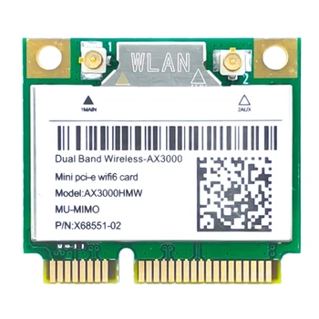 Сетевая карта AX200 AX3000HMW Mini PCI-E Wifi 6 Беспроводной адаптер 2,4 G/5G Bluetooth 5,1 802.11AX для Win10