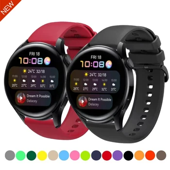 Силиконовый ремешок для Huawei watch 3-46 мм/Huawei watch GT2/Samsung Galaxy Watch сменный браслет для Amazfit GTR
