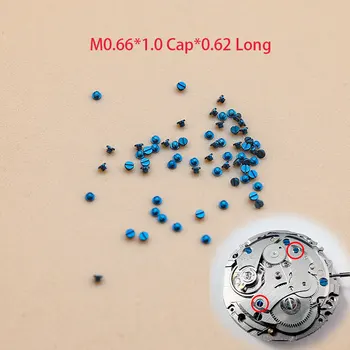Синий Винт M0.66 * 1,0 Колпачок * 0,62 Длинный Механический Часовой механизм Аксессуары Для Часов Запчасти Для ремонта Часов Замена часов на вторичном рынке