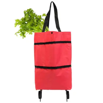 Складная Корзина для покупок, Сумка-тележка на Колесиках, Складные сумки для покупок, Многоразовые Продуктовые сумки, Органайзер для продуктов, Сумка для овощей