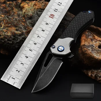 складной нож 12,9 см M390 с титановой ручкой, уличный нож для кемпинга, Портативный Мини-карманный Нож, гаджет