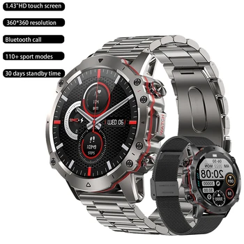Смарт-часы Мужские 1,43 Дюймов 360 * 360 HD Экран 2023 Bluetooth Вызов Smartwatch Для Мужчин 100 + Спортивных режимов 30 дней в режиме ожидания