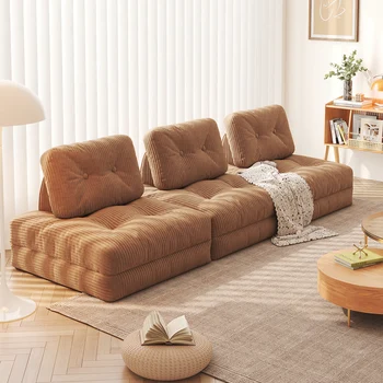 Современные диваны для гостиной, Тканевые подушки в скандинавском стиле, Напольный диван 