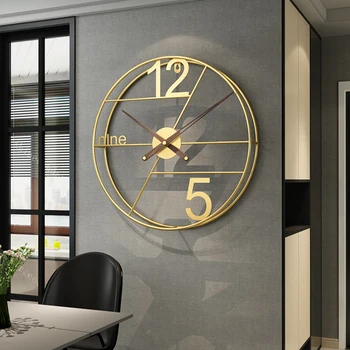 Современные Усовершенствованные настенные часы, Роскошный минималистичный дизайн настенных часов из металла в скандинавском стиле, Настенные часы Horloge Murale, Настенные часы для кухни, Дизайн комнат