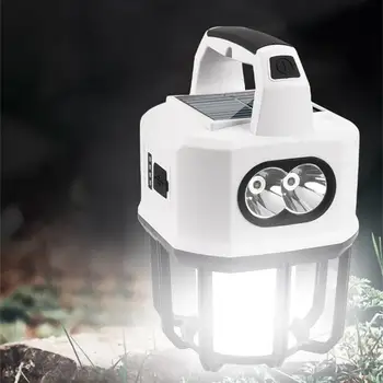 Солнечный фонарь для кемпинга LED Мобильное наружное аварийное освещение USB Перезаряжаемый фонарь для кемпинга Портативные Прожекторы Освещение
