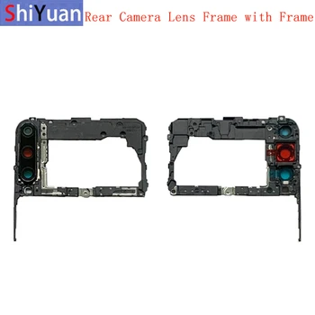 Стекло Объектива задней камеры Заднего Вида с Держателем Металлической Рамки Для Huawei P40 Lite E Замена Запасных Частей Для Ремонта