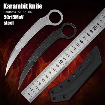 Тактические Ножи для Самообороны на открытом воздухе EDC Karambit Мини-нож с фиксированным лезвием для кемпинга